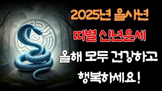 2025 을사년 띠별 신년운세