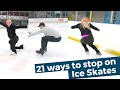21 ways to stop on ice skates!