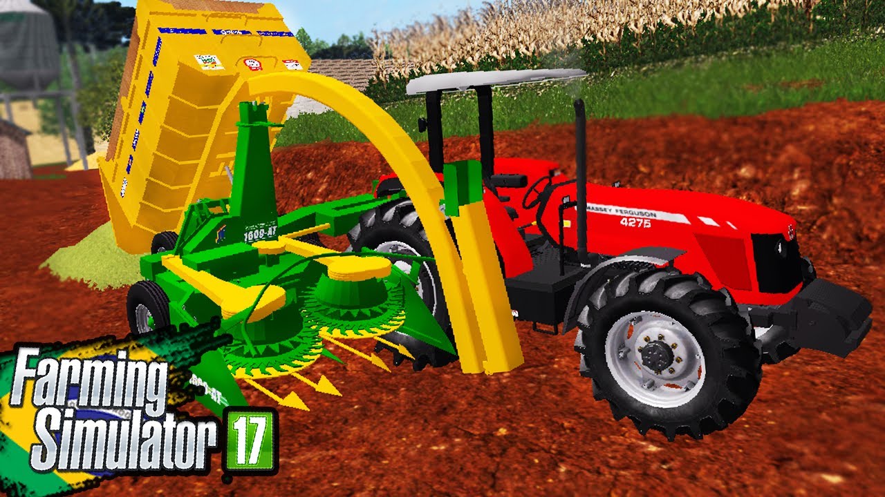 Forrageira JF 1600-AT + MF 4275 (download) - Farming simulator 17 - YouTube