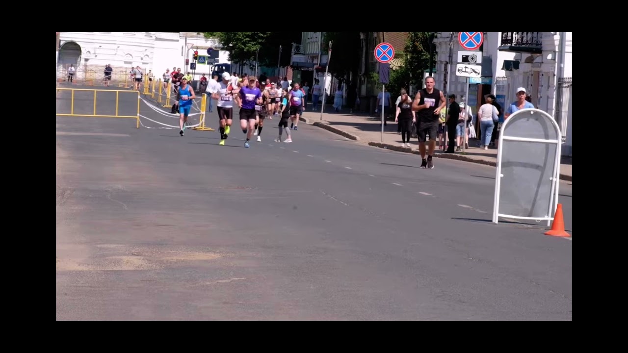 Полумарафон Здорова Кострома 2021, 200 метров до финиша - YouTube