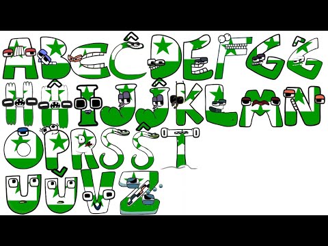 Esperanto alphabet lore with flags Esperanto alphabet lore with flags