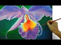 How to Paint an Orchid Flower in Easy Step by Step Acrylic Full Painting Tutorial by JM Lisondra