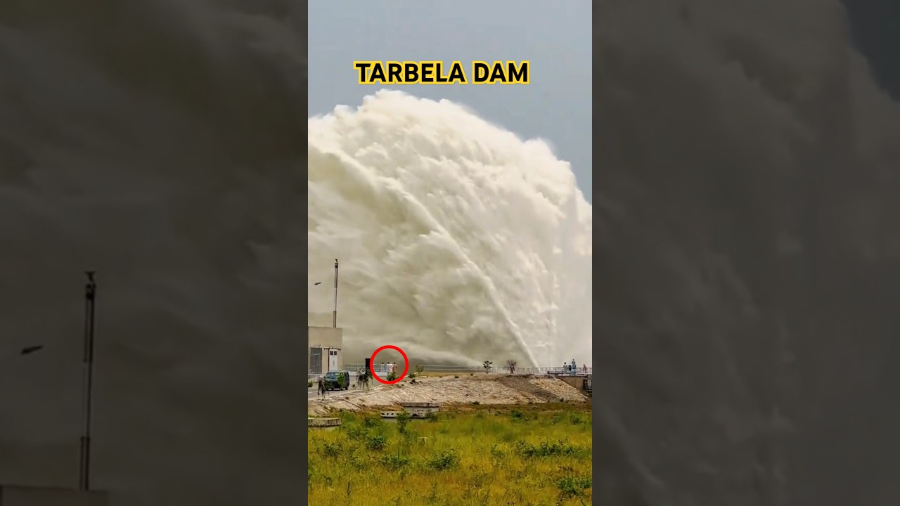 Tarbela Dam Spillway Gate Open 