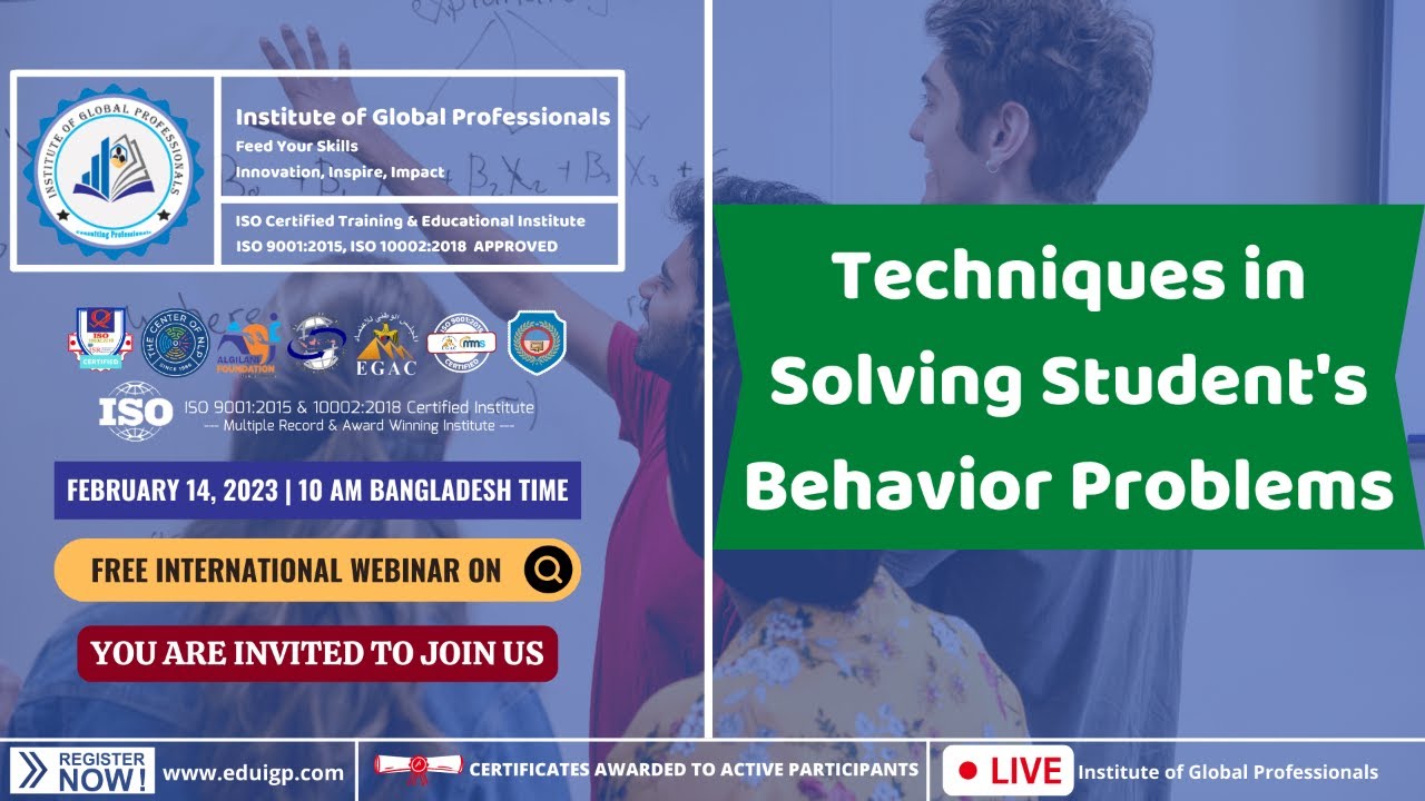 Techniques in Solving Student's Behavior Problems - YouTube