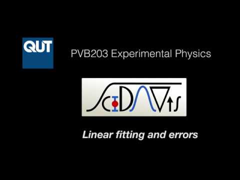 QUT PVB203 Statistics 1 : SciDAVis - Linear fitting and Errors