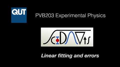 QUT PVB203 Statistics 1 : SciDAVis - Linear fitting and Errors