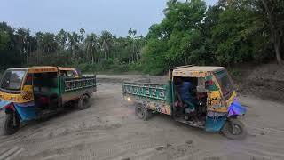 Mini Dump truck & excavator loading unloading mud | truck beku gari video | Viral beku Trolley video