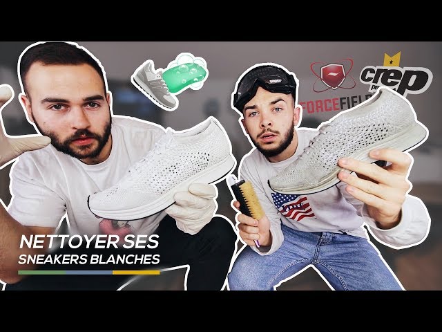 COMMENT NETTOYER SES SNEAKERS BLANCHES ? (100% EFFICACE) - YouTube