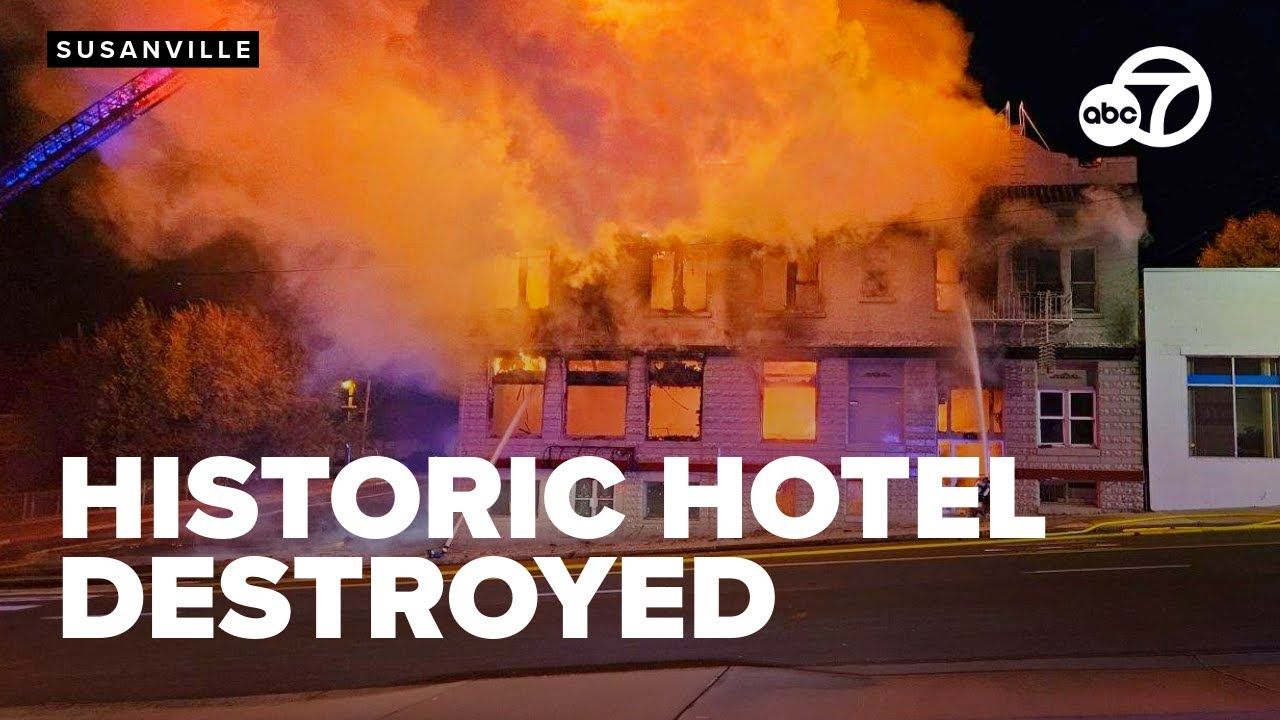 Susanville's historic St. Francis Hotel destroyed by fire - YouTube