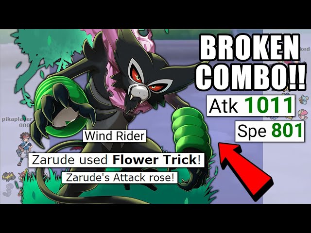 WIND RIDER FLOWER TRICK ZARUDE IS INSANE! POKEMON SCARLET AND