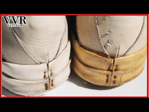 [ASMR] &rsquo;Clean & restore&rsquo; How to restore rubber yellowing "Rick owens sneakers" -4k