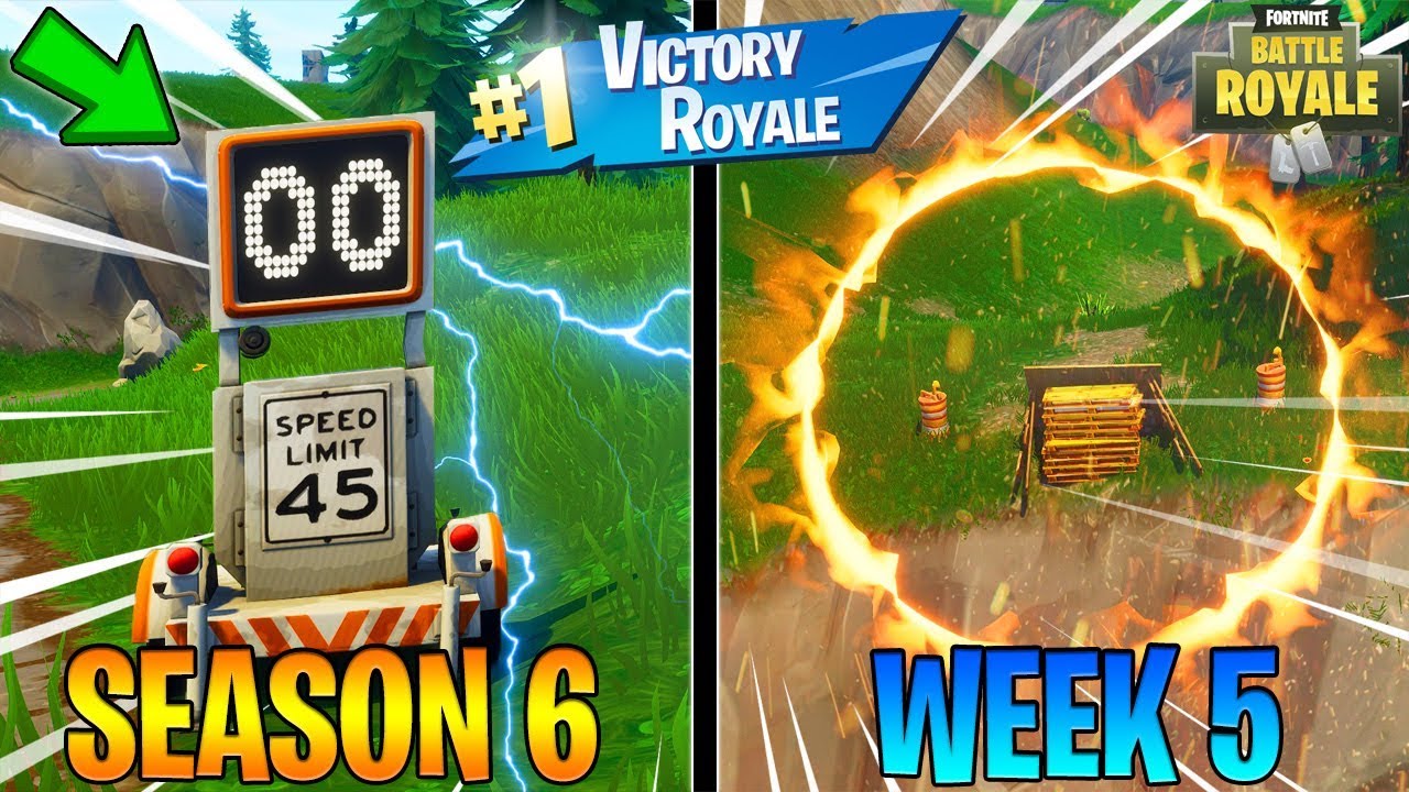 all radar sign flaming hoop locations season 6 week 5 challenges fortnite battle royale - fortnite season 6 week 5 radar signs