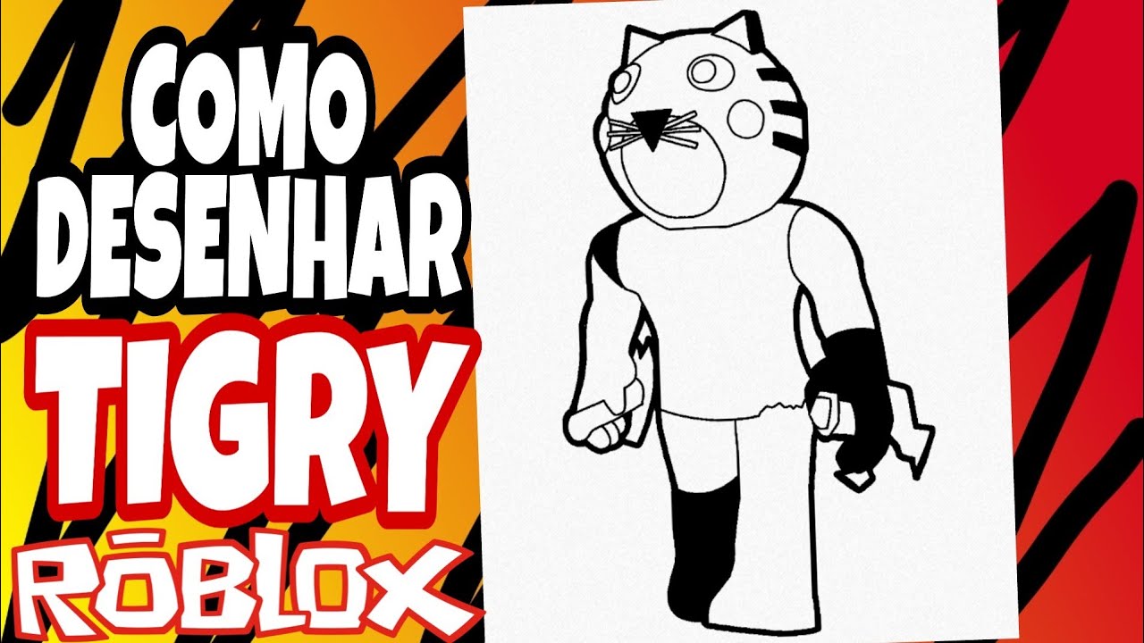 COMO DESENHAR A PIGGY ROBLOX  DESENHOS DO ROBLOX 