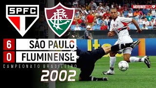 São Paulo 6x0 Fluminense - 2002 - GOL ANULADO, 2 NA TRAVE E UM MASSACRE QUE FICOU BARATO!