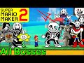 Mario maker 2  all undertale bosses super mario maker 2 boss battlessans papyrus omega flowey