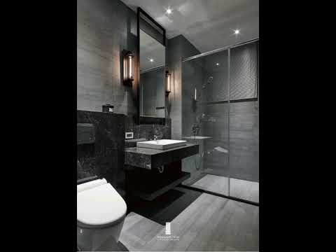 Modren black bathroom