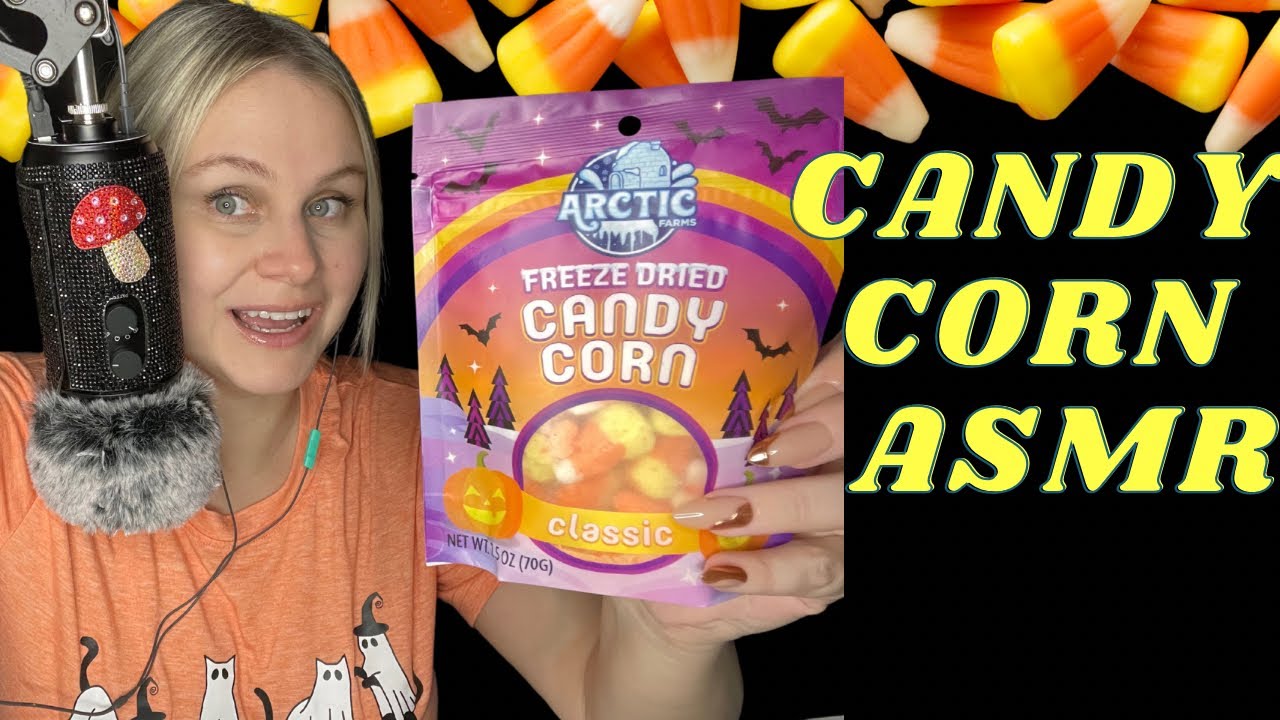 ASMR - Freeze Dried Candy Corn - Crunch - Mouth Sounds - YouTube