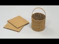 DIY MINI BASKET FROM CARDBOARD | DIY Handmade Cardboard