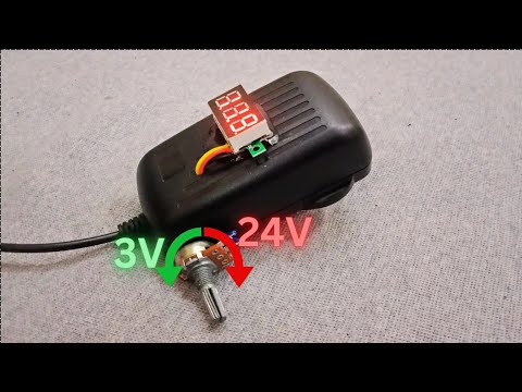 Turning a Fixed Voltage Adapter into a Variable Output Power Supply (3v-25v) #diy #variablepower