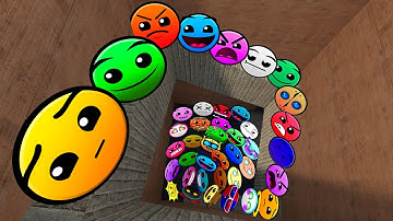 Geometry Dash and Lobotomy Dash Nextbots Chase me in Maze Gmod