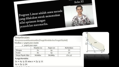 Program Linear (Menyelesaikan Masalah Optimasi dengan Titik Pojok)