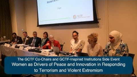 GCTF Co-Chairs and GCTF-Inspired Institutions Side Event 2023: Women as Drivers of Peace