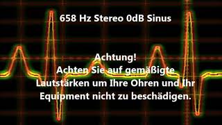 658 Hz Sinus Sound Test 0dB Stereo Beeper Wave Sound