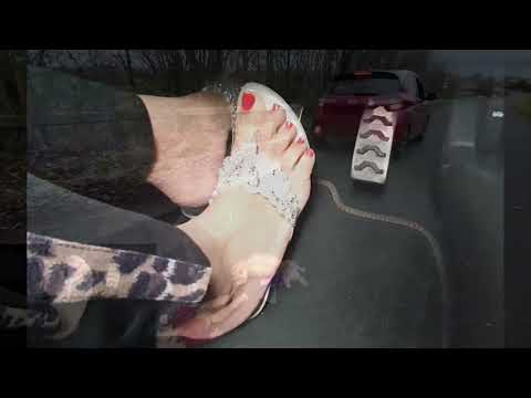 Toy Dolls Car Crush Runover Crush Fetish Pedal Pumping Silver Heels Red Toes #asmr #crush #barbie
