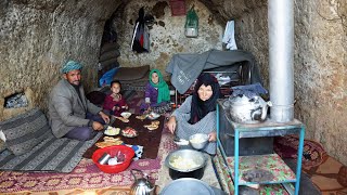 L‌ife in a Cave and Cooking Village Style Food | Village Life of Afghanistan