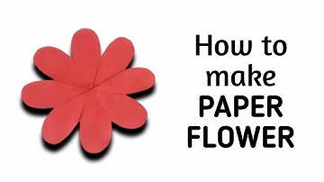 How to make simple & easy paper flower - 1 | Kirigami / Paper Cutting Craft Videos & Tutorials.