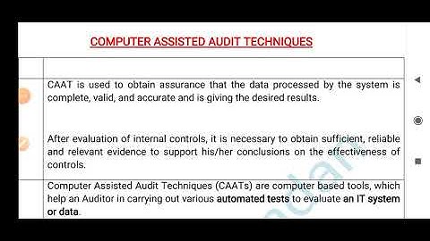 CAAT Computer Assisted Audit Technique Part-1 #CAAT #SAS #IT_Audit #PC3