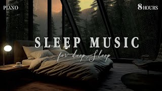 FALL INTO SLEEP INSTANTLY | Soft Piano Music with Rain On Window - Relaxing Music for Peaceful