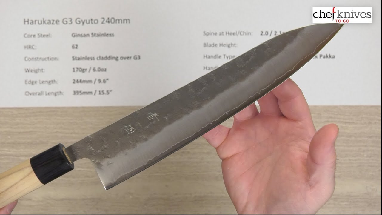 Harukaze G3 Nashiji Gyuto 240mm|Ginsan Chef Knife