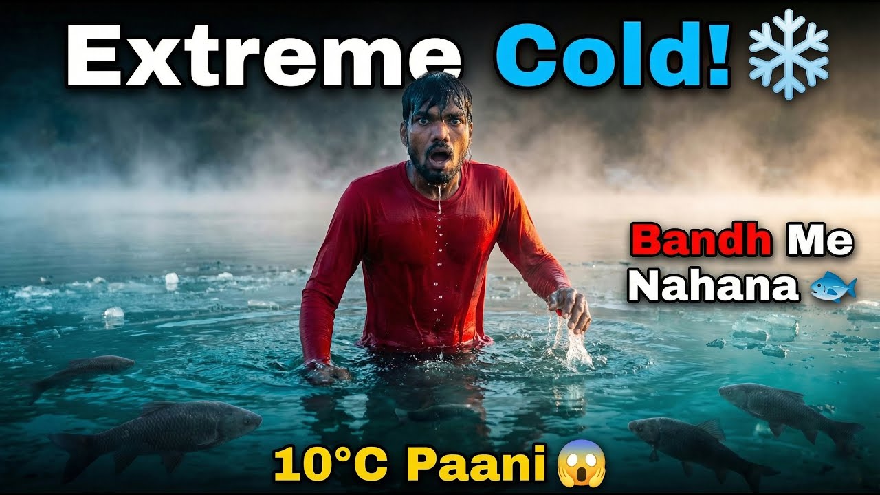 Extreme Cold Me Naha Liya 😱 | 10°C Paani | Bandh Fish Farming ❄️🐟
