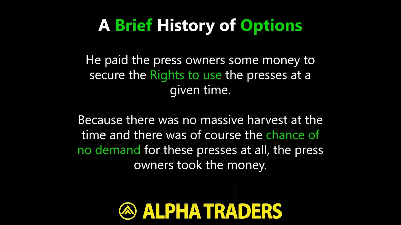 Alpha Traders Options Training: A Brief History