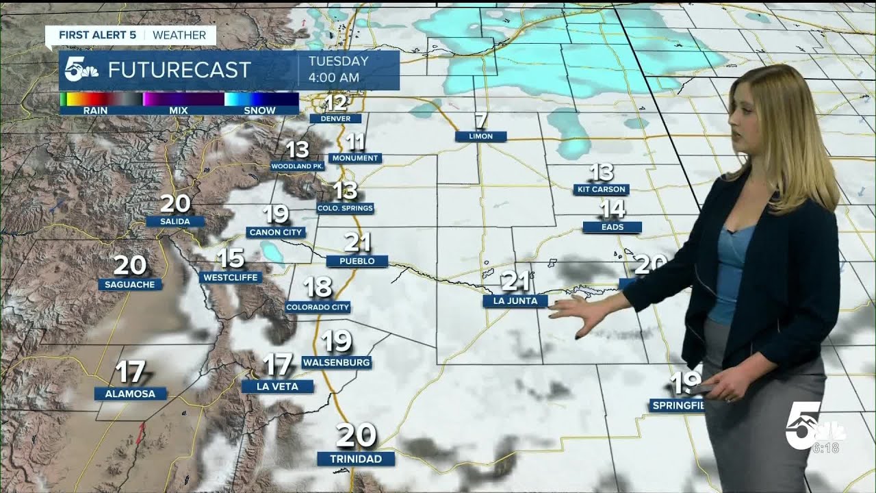 Cold and cloudy on Tuesday with a chance of snow - YouTube