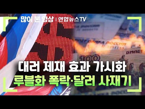 대러 제재 효과 가시화 루블화 폭락 달러 사재기 연합뉴스TV YonhapnewsTV 