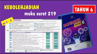 tahun 6 | ms 219 | no 1 - 3 | kebolehjadian | matematik tahun 6 | semakan 2017 | sukatan baru
