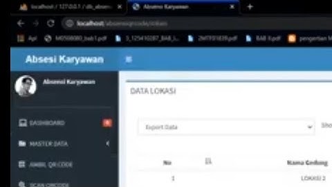 Source Code PHP Aplikasi Absensi Karyawan