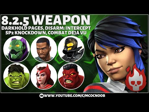MCOC Act 8.2.5- Weapon: Darkhold Pages, Disarm: Intercept, Sp2 knockdown, Combat deja Vu-Peni Parker