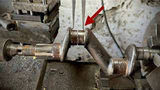 Repairing A Broken Air Compressor Double Cylinder Crankshaft ￼Using New Amazing Method