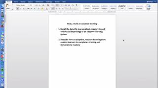 Video Example   Performance Task