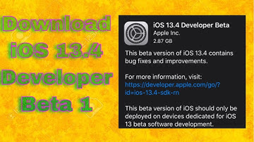 Download iOS 13.4 Developer Beta 1 . How to download iOS 13.4 Beta 1