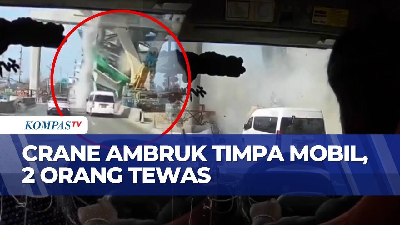 Detik-Detik Derek dan Beton Jalan Layang di Thailand Ambruk, 2 Orang Tewas | BU