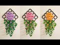 DIY wall hanging idea that are cheap🌹| Ice Cream Stick Wall Hanging | Paper Rose Flower Craft Idea.