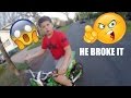 HE BROKE HIS BIKE !!!!! | BRAAP VLOGS