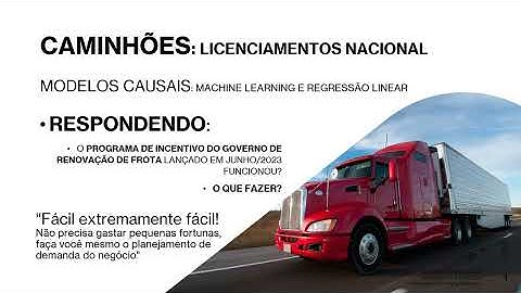 CAMINHÕES REV. JUNHO/2023: MODELOS CAUSAIS MACHINE LEARNING & REGRESSÃO LINEAR