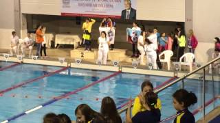 Deniz Biricik Yeneroğlu 100m Kurbağa TR No2 Madalya Töreni  Marmaris Geleceğin Yıldızları 27 29 01 2