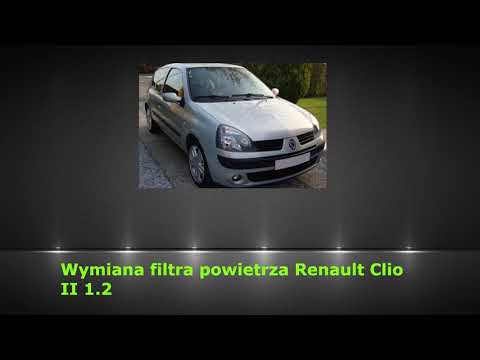 Renault Clio II 1.2 wymiana filtra powietrza / air filter replacement