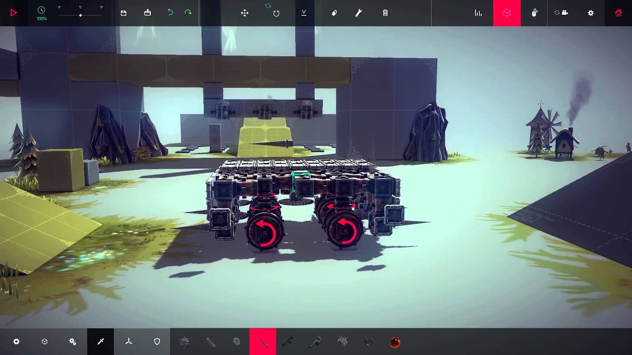 Besiege (alpha) Ultramaneuverable, fast, easily steered tank design